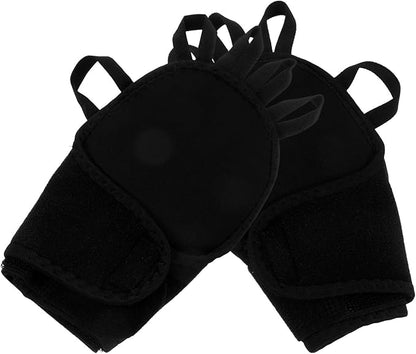 Weighted Boxing Gloves Adjustable Wrist Support Fitness Training Gloves for Kickboxing and Gym Workout, Black
