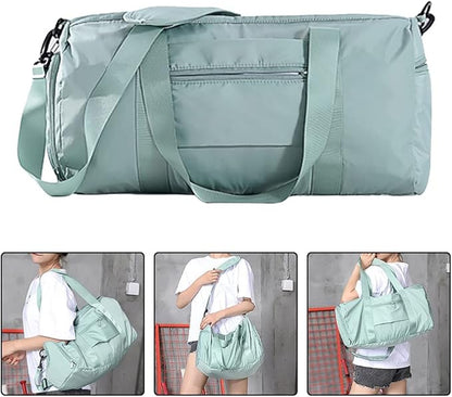 Sports Gym Luggage Travel Bag for Men and Women, Sports Gym Bag, Exercise Duffel Bag, Large Capacity and Light to Carry, Waterproof and Dirt-resistant Foldable Travel Bag ,Gear Green