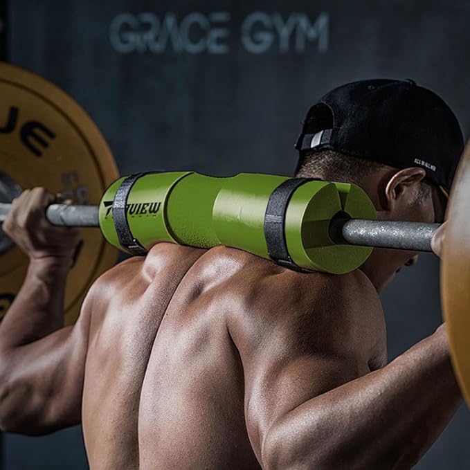 Barbell Pad for Squats, Lunges and Hip thrusts Great for Squats, Lunges, Hip Thrusts, Weight Lifting & More - Fit Standard and Olympic Bars Perfectly