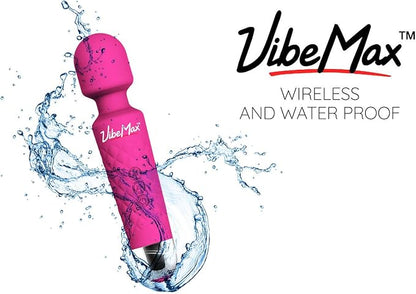 Rechargeable Personal Massager - Powerful Multi Speed Vibration - Whisper Quiet - Waterproof - for Muscle Tension Relief - Pink