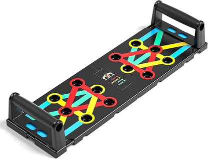 NAYSAYE Push-Up Board, Multi Functional Pilates Board with 4 Color, Push-Up Board Portable with Handle for Muscle Building, Home Fitness,12 Holes, 30 Holes