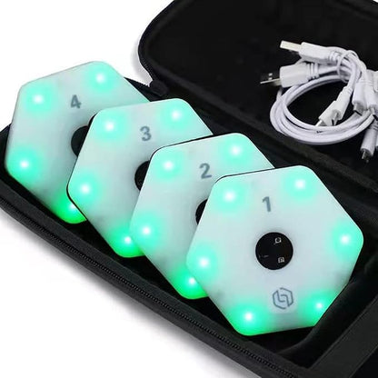 Flash Reflex and Reaction Training LED Light Pods, to Improve Fitness, Reaction Time, Speed and Agility - for Gyms, Coaches