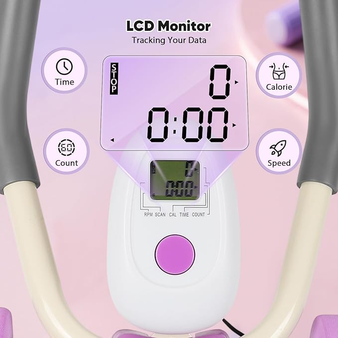 Multifunctional Ab Machine, Adjustable Ab Workout Equipment, Ab ＆ Sit Up Machine for Stomach Workout, Foldable Abdominal Trainer with Knee and Back Protection, Full Body Workout for Home
