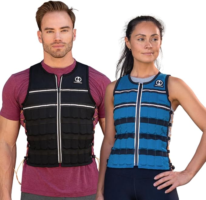Hyperwear HyperVest ELITE Adjustable Weighted Vest for Women and Men — Thin Steel Weights, Stretch CORDURA Fabric — Weight Vest for Walking, Running, Strength Training
