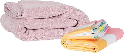 Dock & Bay Beach Towel - Quick Dry, Sand Free - Compact, Lightweight - 100% Recycled - Includes Bag - Summer - Unicorn Waves - Large (160x90cm, 63x35)