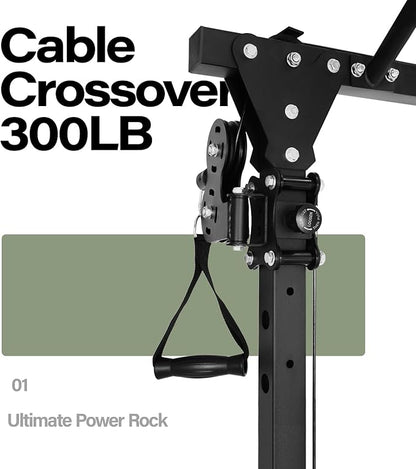 MAJOR FITNESS Drone1 Power Cage - Multi-Function Power Rack for Home Gym, Squat Rack, Cable Crossover System, for Strength Training