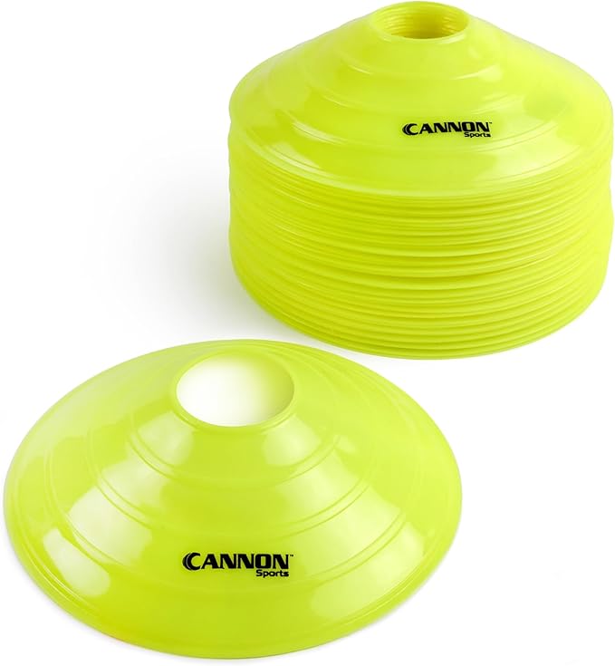 Cannon Sports Cones for Agility Training and Drills – 40 Pack Heavy Duty Training Cones with Carry Strap – Perfect for Football, Basketball, Hockey, Soccer & Running Drills