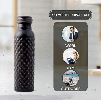 STAGLIFE Copper Water Bottles for Drinking Water for Men Women - Pure Copper Ayurvedic Water Bottle Drinking Jug - Vessel Dispenser with Ayurveda Benefits for Sports Fitness Yoga - 33 Ounces