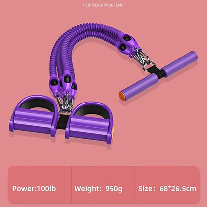 Resistance Bands for Exercise,6-Tube Elastic Yoga Pedal Puller Resistance Band, Natural Latex Tension Rope Fitness Equipment, for Abdomen/Waist/Arm/Leg Stretching Slimming Training