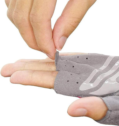 Luwint Women Fingerless Yoga Gloves, Non Slip Padded Barre Pilates Fitness Workout Training Exercise Accessories