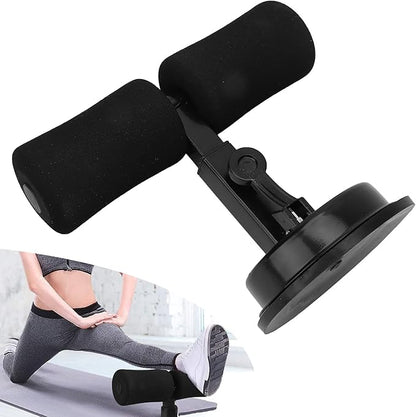 Sit Up Bar for Floor, Abdominal Muscle Exercise, Portable Sit Up Tool Exercise Equipment Assistant Device with Self Priming Suction Cup,Body Shaping (Black)