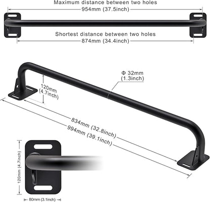 SELEWARE Heavy Duty Welded Pull Up Bar, Versatile Doorway Wall Mount, Joist Mounted, and Ceiling Mounted Chin Up Bars, Thick Metal Sturdy Construction for Full Body Workouts Support 500 lbs