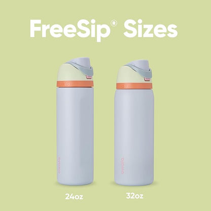 Owala FreeSip Insulated Stainless Steel Water Bottle with Straw for Sports, Travel, and School BPA-Free Sports Water Bottle, 32 oz, Beach House
