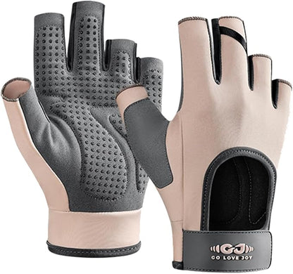 Workout Gloves for Women & Men, Anti-Slip Fingerless Gloves for Weightlifting, Mens Workout Gloves Gym Gloves Fitness Gloves