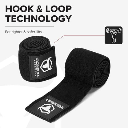 Elbow Wraps for Weightlifting (1 Pair) - 50" Elastic Elbow Braces for Weight Lifting - Elbow Support for Bench Press, Powerlifting, Fitness, & Gym Workout - Gym Elbow Straps Weightlifting - Elbow Compression Strap Brace
