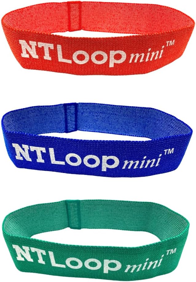 Fabric Mini Loop Bands for Exercise with Instructions - Best Resistance Band for Glutes, Leg Exercises, Muscle Building, Physical Therapy - NT Loop Set of 3