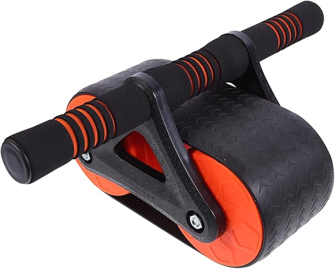 Ab Wheel Roller for Core Workout Triangular Stability Abdominal Muscle Trainer Wheel with Ergonomic Handle Fat Burning Exercise Equipment for Home Gym and Office Endurance Training