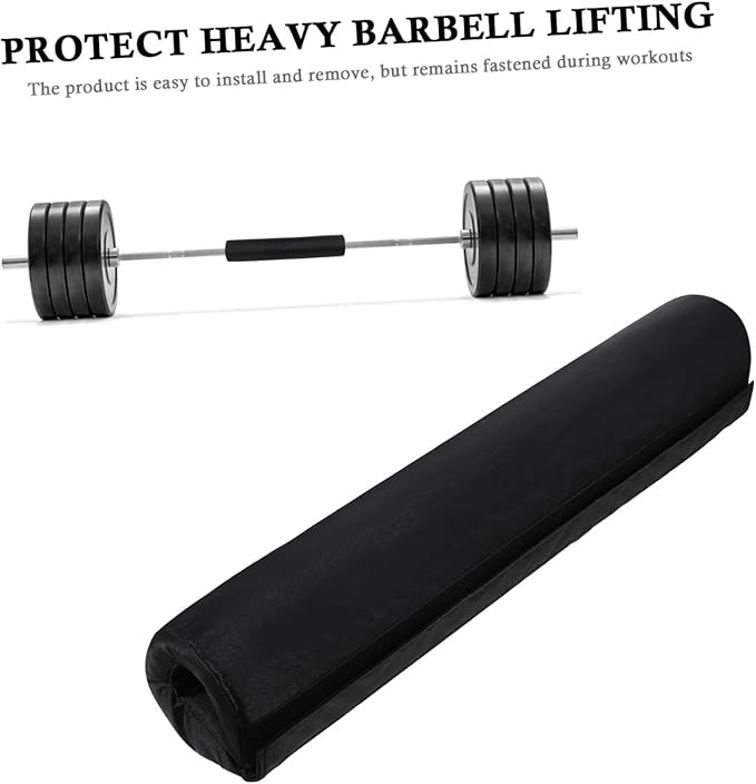 Kisangel 2pcs Thick Barbell Pad Squat Cushion with Neck and Shoulder Protection Ergonomic Weightlifting Cover for Squats Lunges Hip Thrusts High Grip Non Slip Support for Comfortable