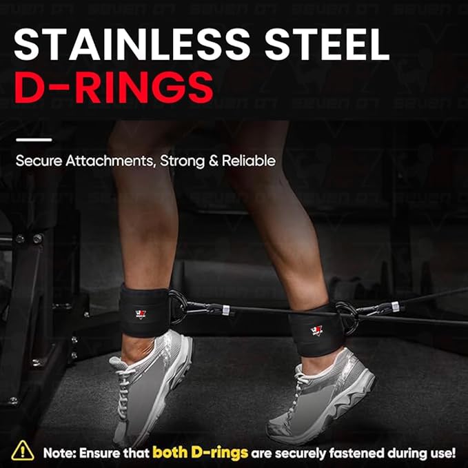 Ankle Straps for Cable Machines, Adjustable Comfort Ankle Cable Attachments for Women & Men, Glute Kickback Ankle Strap for Workout Gym Ankle Cuff Neoprene Padded Durable lifting Straps