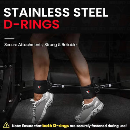 Ankle Straps for Cable Machines, Adjustable Comfort Ankle Cable Attachments for Women & Men, Glute Kickback Ankle Strap for Workout Gym Ankle Cuff Neoprene Padded Durable lifting Straps