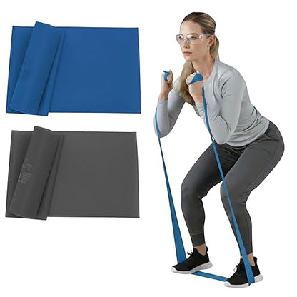 THERABAND Resistance Bands Set, Advanced Kit, Blue, Black, Latex Elastic Bands for Exercise & Physical Therapy, Strength Training for Upper & Lower Body Fitness