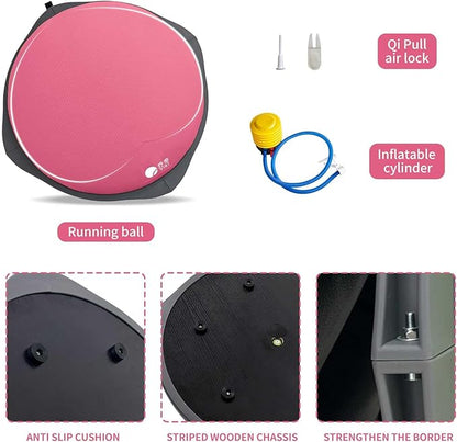 workout equipment for home，boso balancing ball，half ball balance trainer，core training equipment， 31.5inch Yoga Exercise Ball for Home Gym Core Training Anti-Skid Surface (Pink Heart-31.5'')