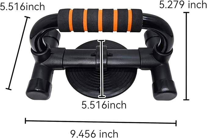 Push Up Stand with Suction Cup Base for Ultimate Anti-Slip Stability, Home Gym Equipment for Men & Women, Chest Workout with Comfort Foam Grips