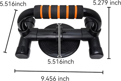 Push Up Stand with Suction Cup Base for Ultimate Anti-Slip Stability, Home Gym Equipment for Men & Women, Chest Workout with Comfort Foam Grips