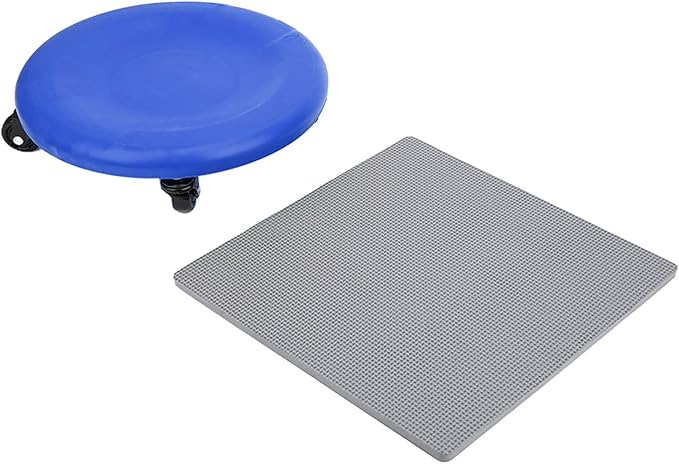 4 Wheel Abdominal Exerciser with Slide Disc, Multi - Directional Core Workout Equipment, Quiet PVC Wheels for Home Gym, Full - Body Toning Fitness Roller for Men and