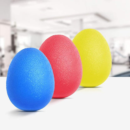 Peradix Hand Grip Strength Trainer, Stress Relief Ball, Wrist Rehab Therapy Hand Grip Equipment Ball Squishy Tools - Set of 3 Finger Resistance Exercise Squeezer