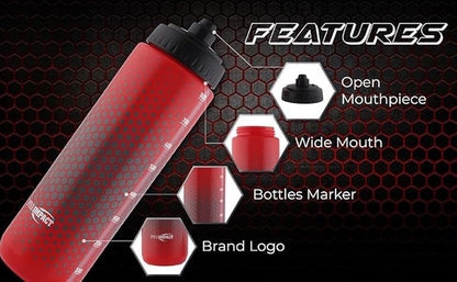 Pro Impact 28 Oz Squeeze Sports Water Bottle – BPA-Free, Multipurpose Squeeze Hydration Bottle with Push-Pull Nozzle – Gym, Running, Cycling, Soccer, Yoga, Pilates, Fitness, Basketball & more