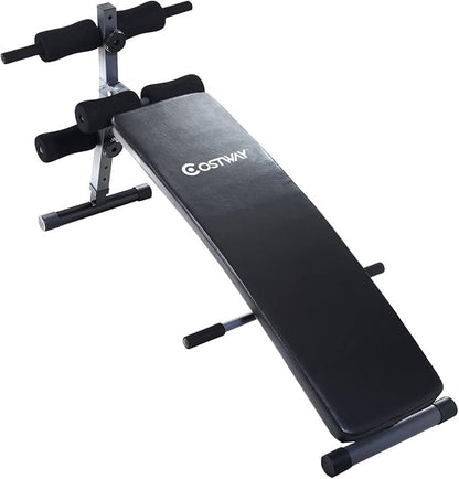 Costway Adjustable Arc-Shaped Decline Sit up Bench Crunch Board Exercise Fitness Workout