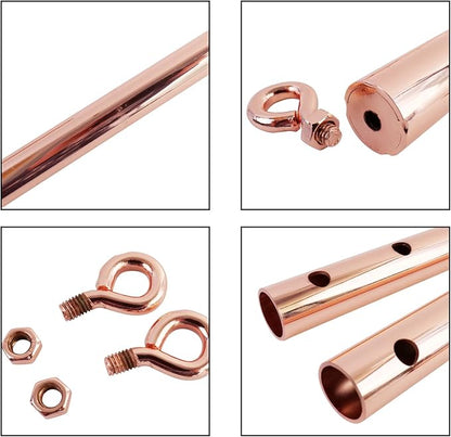 Spreader Bar Expandable Rose Gold Stainless Steel Bar, Yoga Training Fitness Gear, Workout Bar,Sports Gym Kit