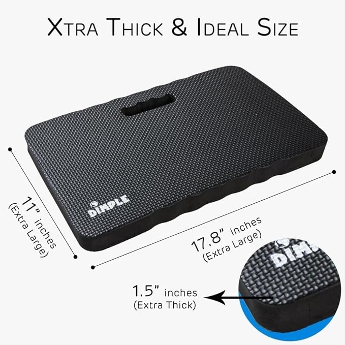 Dimple Kneeling Pad, High Density Thick Foam Comfort Kneeling Mats for Gardening, Yoga Exercise, Garden Cushions, Knee Pads Black