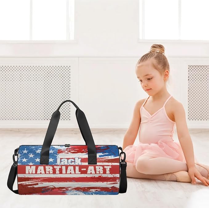 Personalized-Martial-Arts-Gear-Bag for Karate Teakwondo, Custom Jiujitsu Bag for Boys, Karate Teakwondo Bag for Gear Waterproof Lightweight Large USA