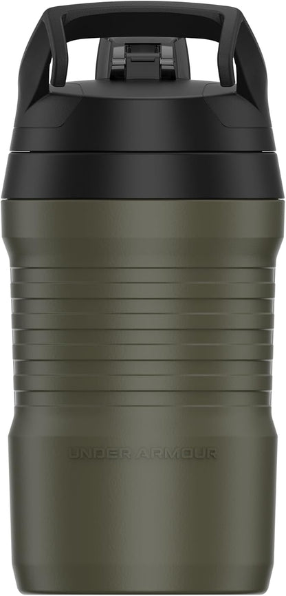 Under Armour 32 oz Insulated Water Bottles - Sports Water Jug with Fence Hook, Leak Resistant for Baseball, Football & More, 32 oz Insulated, Marine OD Green
