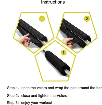 Barbell Squat Pad - 35cm (13.8 inch) Foam & Nylon Cushion for Neck & Shoulder Protection During Weightlifting