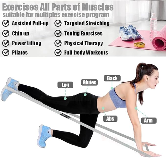 Long Bands for Working Out - Long Resistance Bands for Women Long Workout Bands Long Resistance Bands for Working Out Long Loop Resistance Bands Large Loop Resistance Bands Body Bands for Working Out