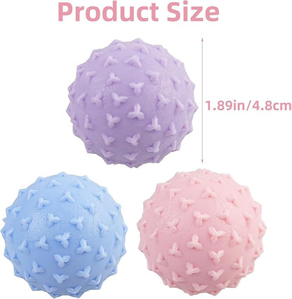 WOVTE Massage Lacrosse Ball Set for Sore Muscles, Shoulders, Neck, Back, Foot, Body, Deep Tissue, Trigger Point, Muscle Knots, Yoga and Myofascial Release