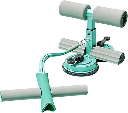 Sit-Up Assistant with Dual Suction Cups & Handle – 3-Level Height Adjustable Core Trainer for Home Workouts, Double-Layer NBR Foam Padding, Compact Abdominal Exercise Equipment for Men & Women