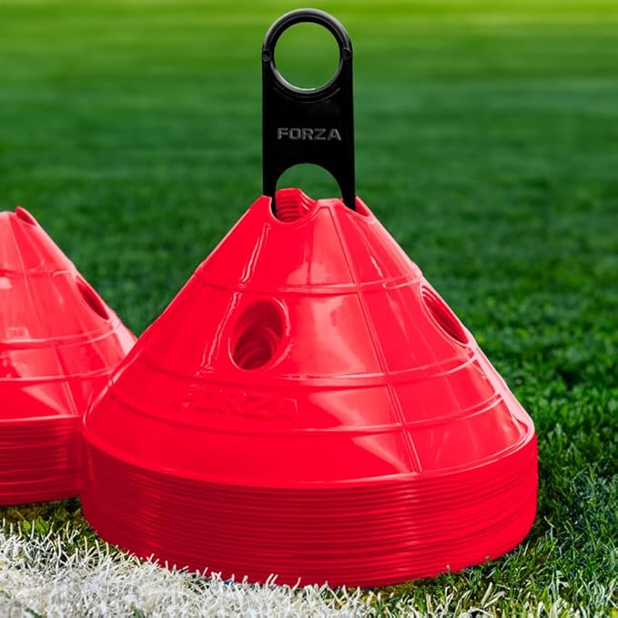 FORZA Soccer SuperCone Training Marker Domes [20 Pack] | Jumbo 5.5in Cones for Speed & Agility Training | Heavy-Duty Weatherproof PVC Options