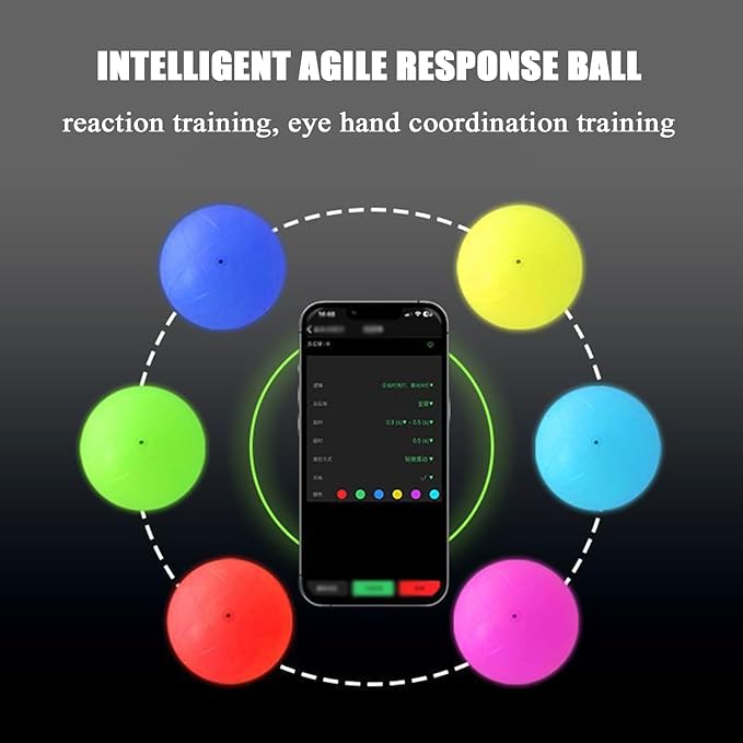 Reaction Speed Training Light, LED Agile Fitness Light, Speed Agility Training Lights, Diameter 7.5CM, Connection Distance 0~10m, for Trainers, Gyms, Sports Equipment and Individual Athlete