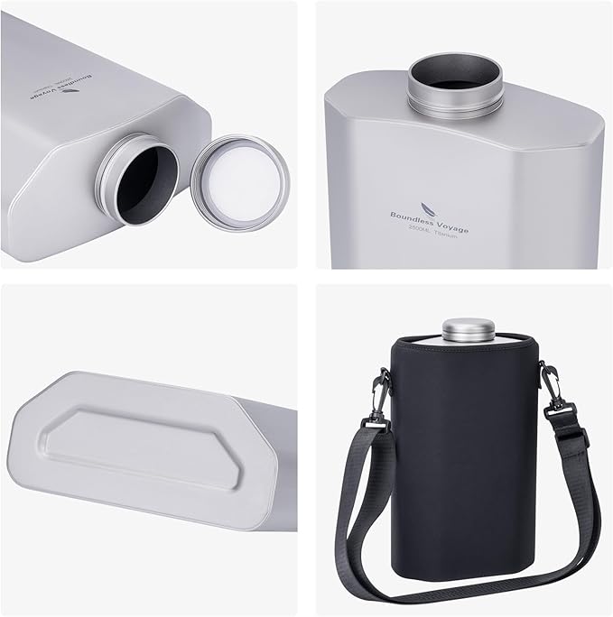 Boundless Voyage Titanium Water Bottle 84.55oz Big Capacity Sports Hydration Flask Drinking Bottle Water Jug for Gym, Fitness, Camping ti3004d