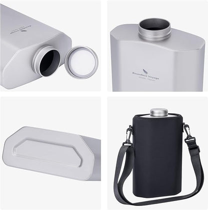 Boundless Voyage Titanium Water Bottle 84.55oz Big Capacity Sports Hydration Flask Drinking Bottle Water Jug for Gym, Fitness, Camping ti3004d