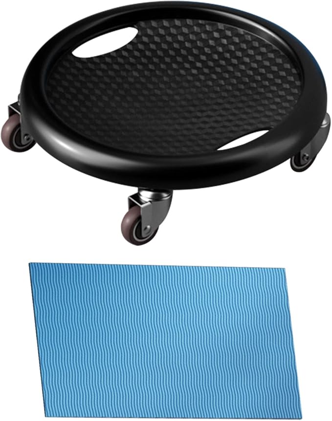 Core Coaster Abdominal Abs Training Machine Equipment,Ab Wheel Roller Exercise for Home Gym Workout Fitness,Waist Strength Trainer with a Kneel Mat