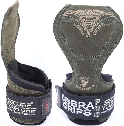 Cobra Grips PRO Weight Lifting Gloves Heavy Duty Straps Alternative with Power Lifting Hooks Padded Wrist Support for Deadlifts & Bodybuilding