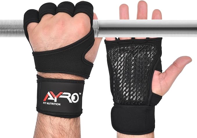 AYRO Workout Gloves for Men & Women – Gym Gloves for Men, Weight Lifting Gloves, with Wrist Support, Breathable Palm Padding, Non-Slip Grip – Ideal for Gym, Fitness, Cross Training, Cycling Gloves