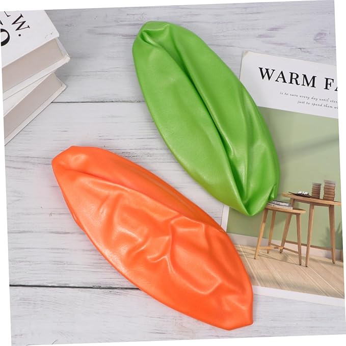 2pcs Anti-Burst Yoga Ball PVC Exercise Balancing Stability Trainer Thickened Mini Pilates Ball for Fitness Training and Gym Use (15-35cm Random Size, Orange+Green)