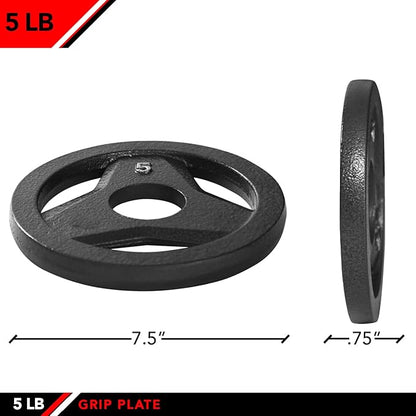 JFIT Olympic 2 Inch Grip Plates and Bumper Plates for Barbell - Single Weights or Sets of 2 (Muliple Weights)