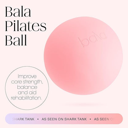 Bala Pilates Ball, Non-Weighted Exercise Ball - Small 8" Yoga Ball for Barre, Stretching, Strength & Core Training - Workout Accessory with Mini Pump for Home Gym & Fitness Routines - 100% PVC